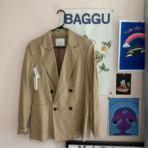 aritzia wilfred linen blazer